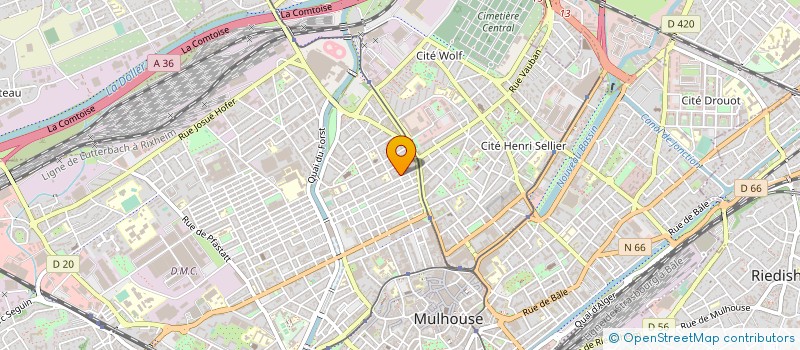 localisation de l'entreprise ALEOS à MULHOUSE