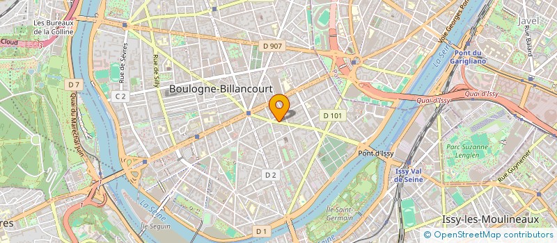 localisation de l'entreprise ALEPH à BOULOGNE-BILLANCOURT