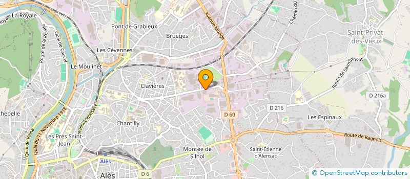 localisation de l'entreprise ALES AGGLO VOLLEY BALL - AAVB  ALES