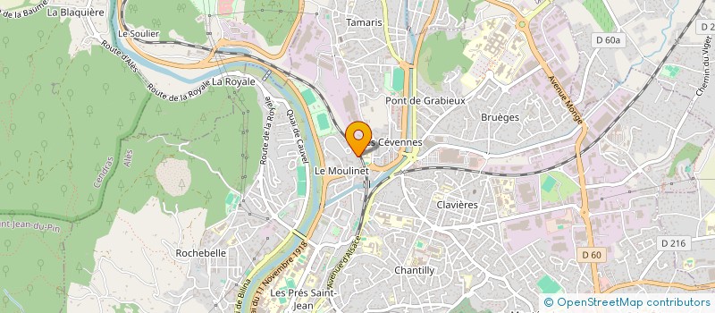 localisation de l'entreprise ALES CEVENNES ATHLETISME AGGLOMERATION  ALES