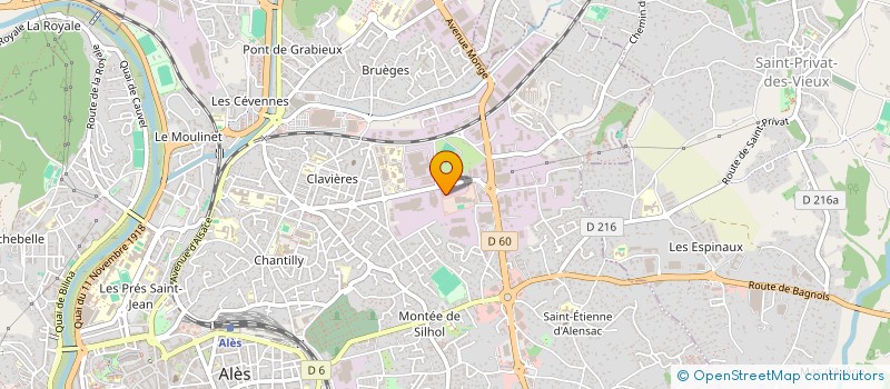 localisation de l'entreprise ALES CEVENNES HANDBALL  ALES