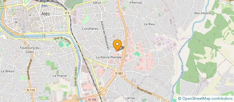 localisation de l'entreprise ALES LITERIE à ALES