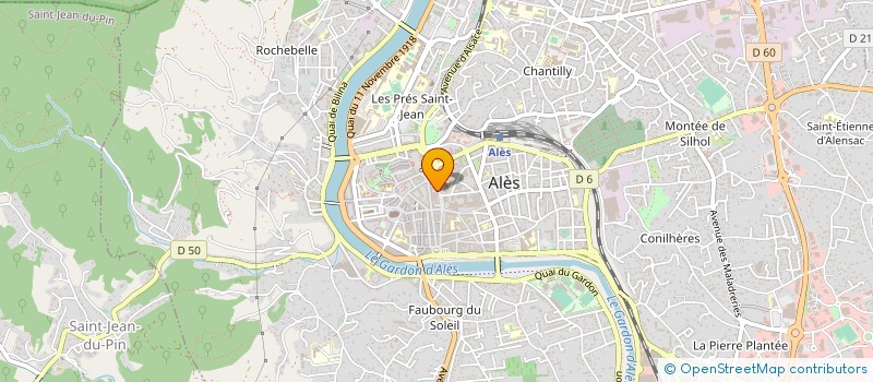 localisation de l'entreprise ALES OU CEVENNES VILLE LECTURE  ALES