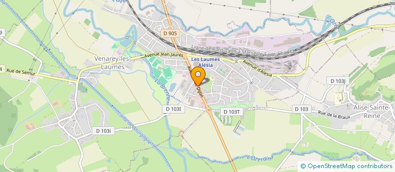 localisation de l'entreprise ALESIA RUSTIQUE  VENAREY-LES-LAUMES