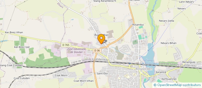 localisation de l'entreprise ALETIA 29  ROSPORDEN