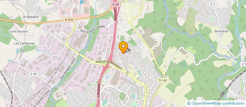 localisation de l'entreprise ALEX BOIS à LIMOGES
