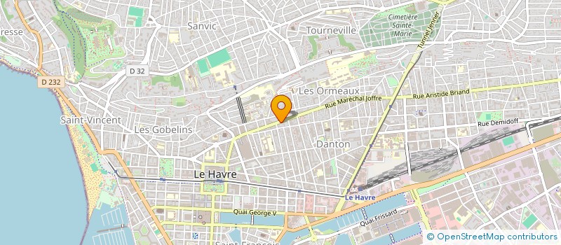 localisation de l'entreprise ALEX CUIR DIFFUSION SARL à LE HAVRE