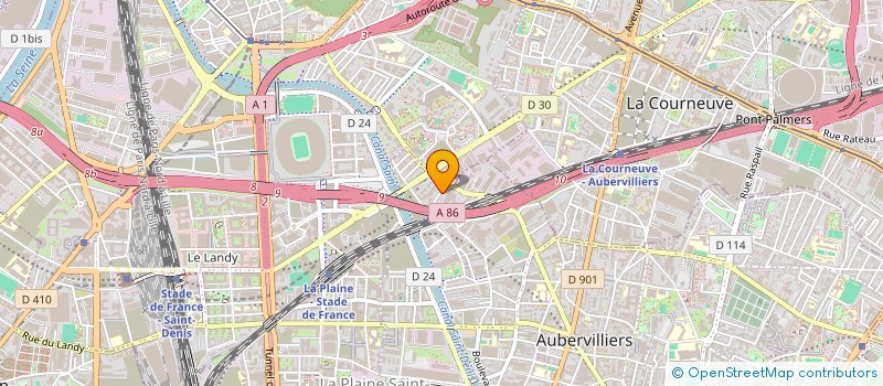 localisation de l'entreprise ALEX-EST  AUBERVILLIERS