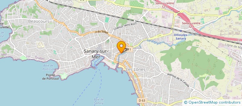 localisation de l'entreprise ALEX ET GAS à SANARY-SUR-MER
