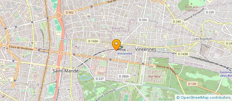 localisation de l'entreprise ALEX GAYE INVEST à VINCENNES