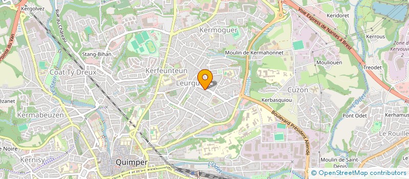 localisation de l'entreprise ALEX LE GUILLOU à QUIMPER