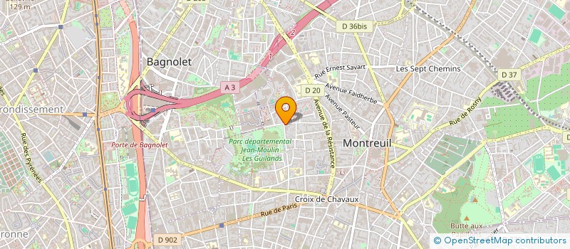 localisation de l'entreprise ALEX'MOD à MONTREUIL