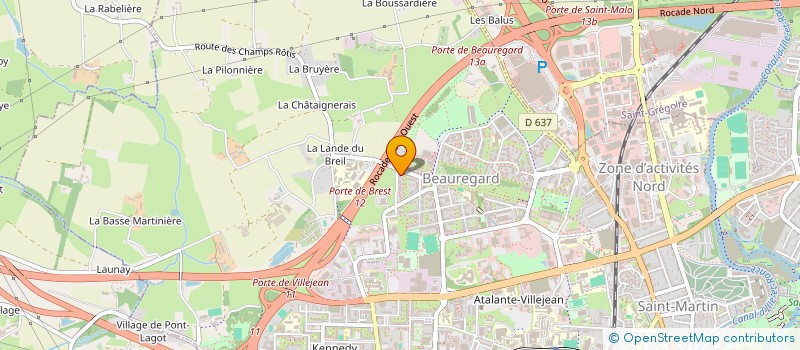 localisation de l'entreprise ALEX'PEINTURE  RENNES