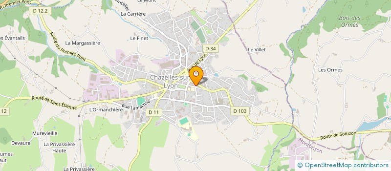 localisation de l'entreprise ALEX PLOMB' ELEC à CHAZELLES-SUR-LYON