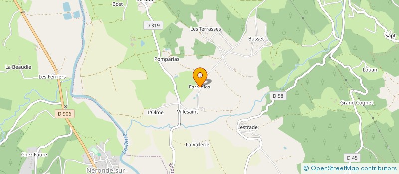 localisation de l'entreprise ALEX SCIE  ESCOUTOUX