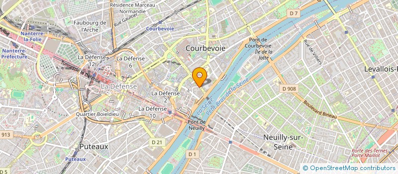 localisation de l'entreprise ALEX TRANSPORTS COURSES EXPRESS à COURBEVOIE