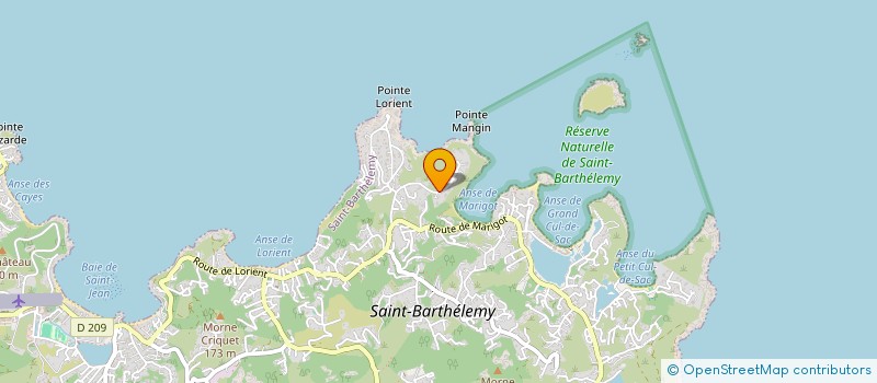 localisation de l'entreprise ALEXANDRA  SAINT BARTHELEMY