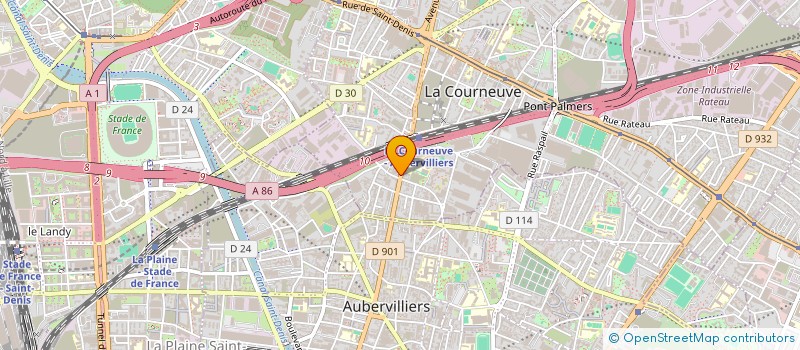 localisation de l'entreprise ALEXANDRA TEX à LA COURNEUVE