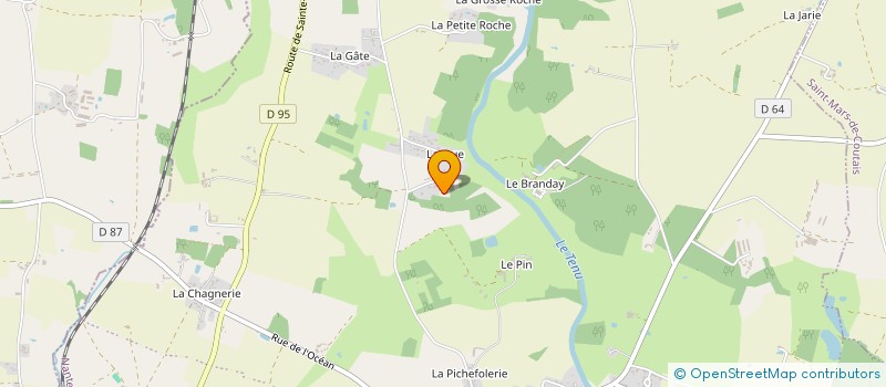 localisation de l'entreprise ALEXANDRE BRUNELIERE MENUISERIE CHARPENTE à MACHECOUL-SAINT-MEME