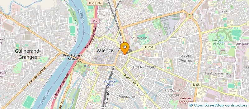 localisation de l'entreprise ALEXANDRE COIFFURE à VALENCE