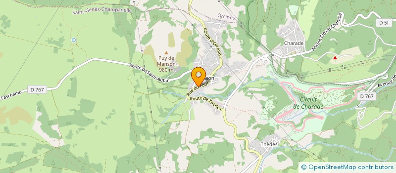 localisation de l'entreprise ALEXANDRE COUVERTURE  SAINT-GENES-CHAMPANELLE