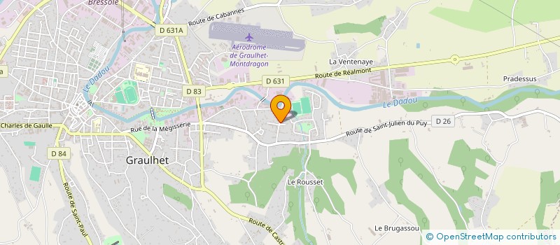 localisation de l'entreprise ALEXANDRE DARCHE HOLDING  GRAULHET