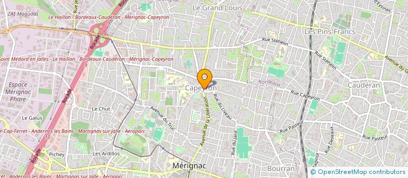 localisation de l'entreprise ALEXANDRE ET VIRGINIE DUVAL à MERIGNAC