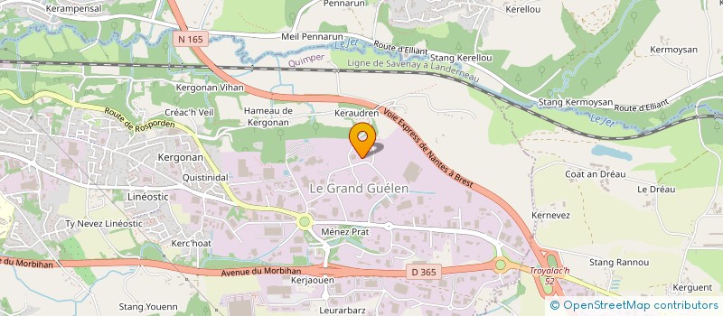 localisation de l'entreprise ALEXANDRE - LE BERRE à QUIMPER