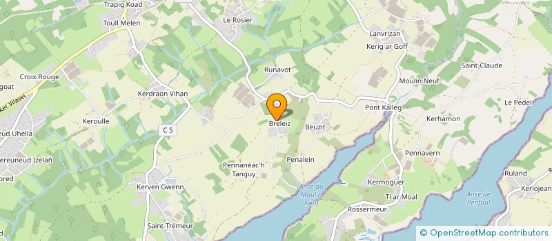 localisation de l'entreprise ALEXANDRE LE GALL  PLOUGASTEL-DAOULAS