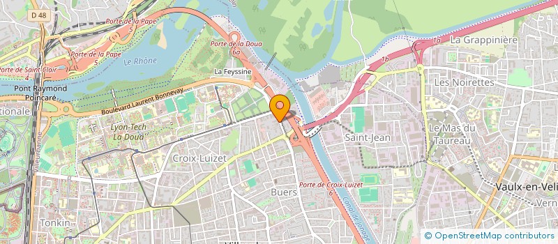 localisation de l'entreprise ALEXANDRE NERVAL CONSTRUCTION  VILLEURBANNE