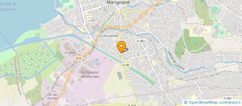 localisation de l'entreprise ALEXANDRE PENNICA CONSTRUCTION à MARIGNANE