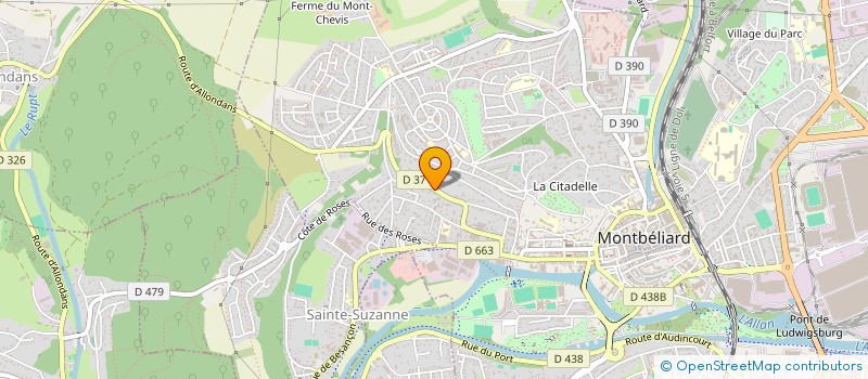 localisation de l'entreprise ALEXANDRE ROSE à MONTBELIARD