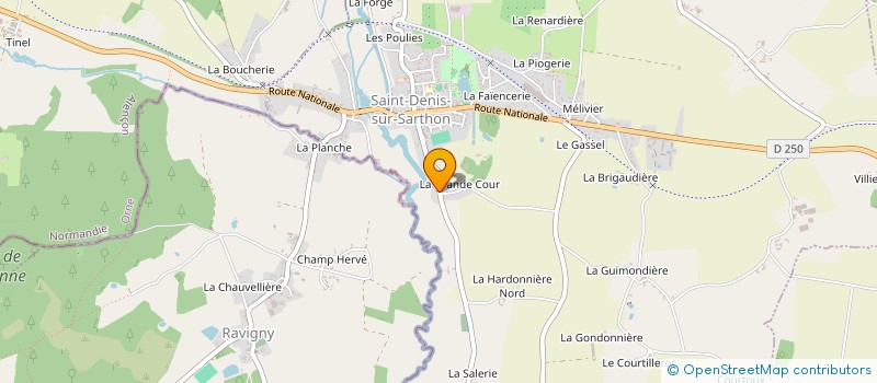 localisation de l'entreprise ALEXANDRE TP à SAINT-DENIS-SUR-SARTHON