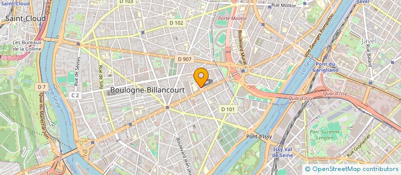 localisation de l'entreprise ALEXANDRINE COIFFURE à BOULOGNE-BILLANCOURT