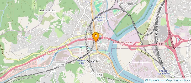 localisation de l'entreprise ALEXANDRO à GIVORS