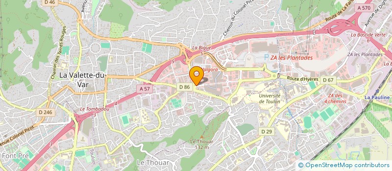 localisation de l'entreprise ALEXBEAUTE à LA VALETTE-DU-VAR