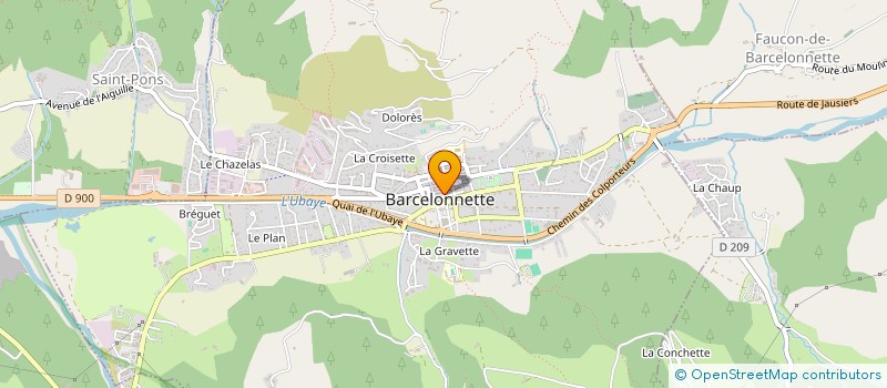 localisation de l'entreprise ALEXFA IMMOBILIER à BARCELONNETTE