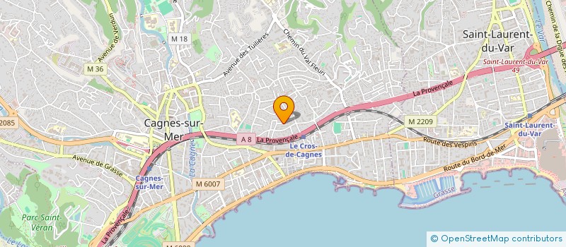 localisation de l'entreprise ALEXIA DES BAUMETTES à CAGNES-SUR-MER