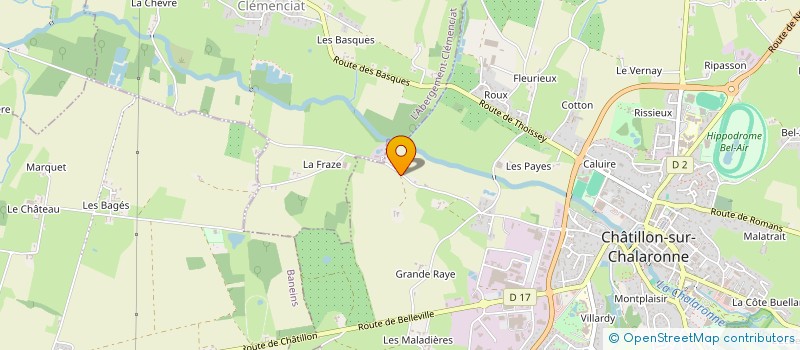 localisation de l'entreprise ALEXIS BEJAT ORGANISATION - AIR PETIT PRINCE à CHATILLON-SUR-CHALARONNE