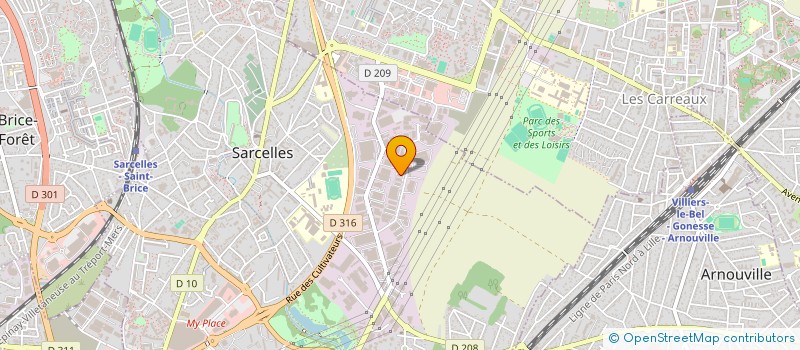 localisation de l'entreprise ALEXIS BELLEC SA à SARCELLES