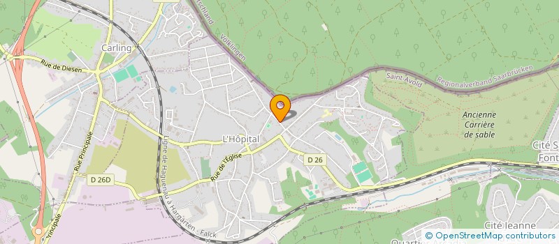 localisation de l'entreprise ALEXIS BOUTIQUE DE GESTION MOSELLE EST  L'HOPITAL