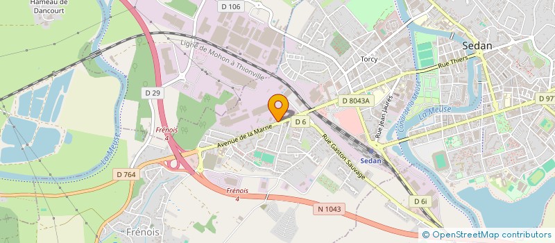 localisation de l'entreprise ALEXIS FOULQUIER à SEDAN