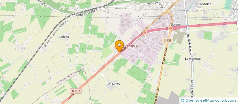 localisation de l'entreprise ALEXIS GUILLERMOND BTP  CHATEAUNEUF-SUR-ISERE