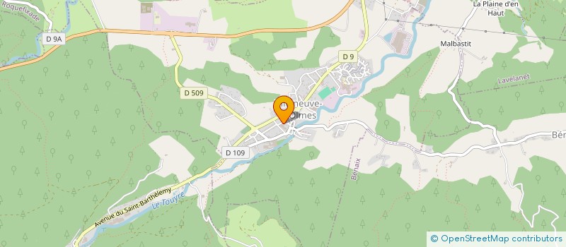 localisation de l'entreprise ALF à VILLENEUVE-D'OLMES