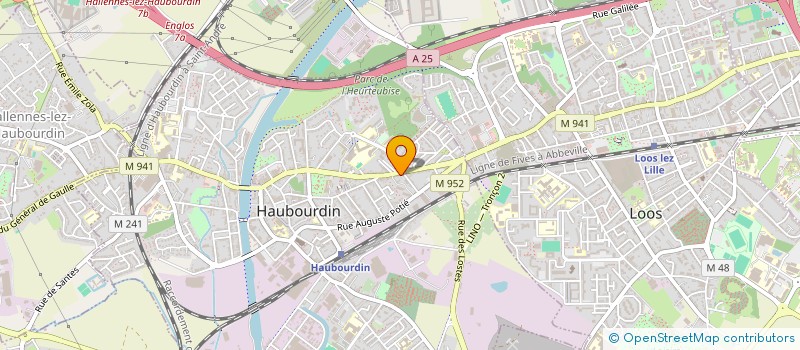 localisation de l'entreprise ALFA BARDAGE COUVERTURE à HAUBOURDIN