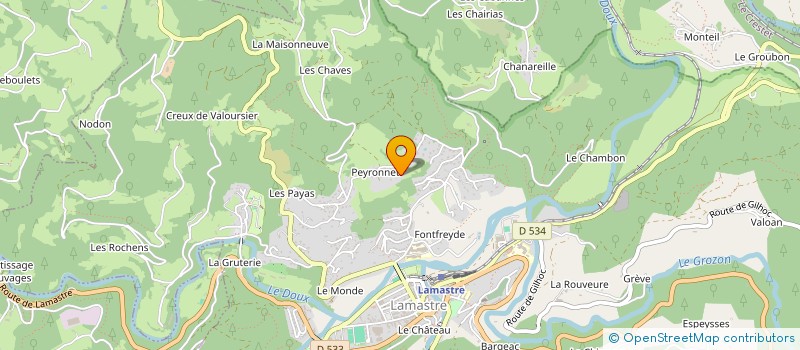 localisation de l'entreprise ALFA-BAT  LAMASTRE