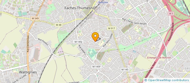 localisation de l'entreprise ALFA GENERAL DE BATIMENT à FACHES-THUMESNIL