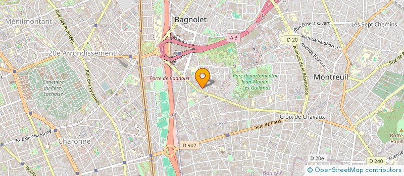 localisation de l'entreprise ALFA LINEA à BAGNOLET