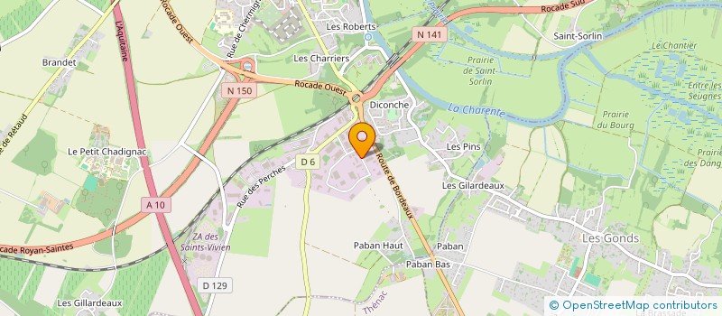 localisation de l'entreprise ALFA MACONNERIE  SAINTES