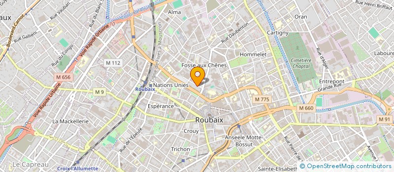 localisation de l'entreprise ALFA PLASTIQUES à ROUBAIX
